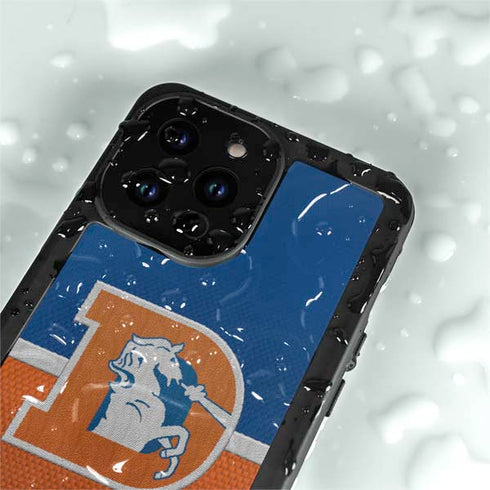 NFL Denver Broncos Vintage iPhone 15 Pro Waterproof Case